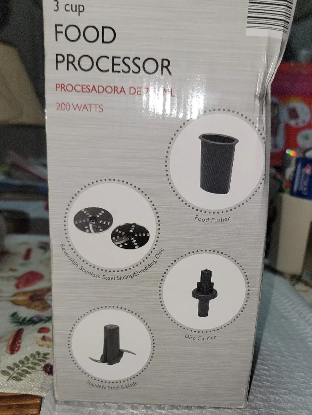3-Cup Food Processor in Black and Copper
